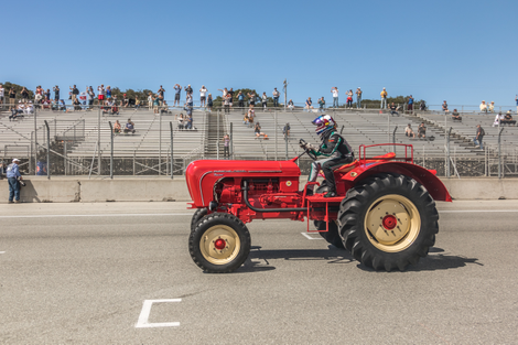 The Master was the largest tractor in the race, and it even had a second seat behind the driver.